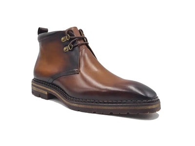 Calfskin Chukka Boot with Lug Sole 7 KB516-51BLACK75  - from alligatorwarehouse.com