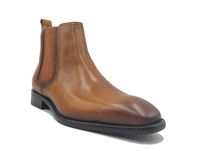 Calfskin Leather Chelsea Boot 9 KB509-30Burgundy8  - from alligatorwarehouse.com