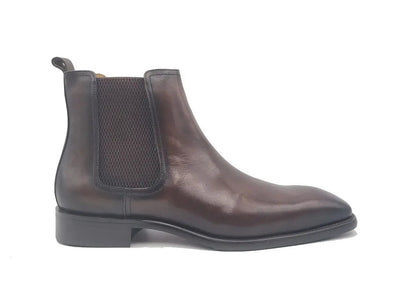 Calfskin Leather Chelsea Boot 16 KB509-30Burgundy8  - from alligatorwarehouse.com
