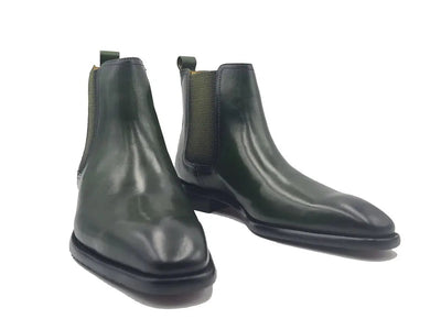 Calfskin Leather Chelsea Boot 20 KB509-30Burgundy8  - from alligatorwarehouse.com