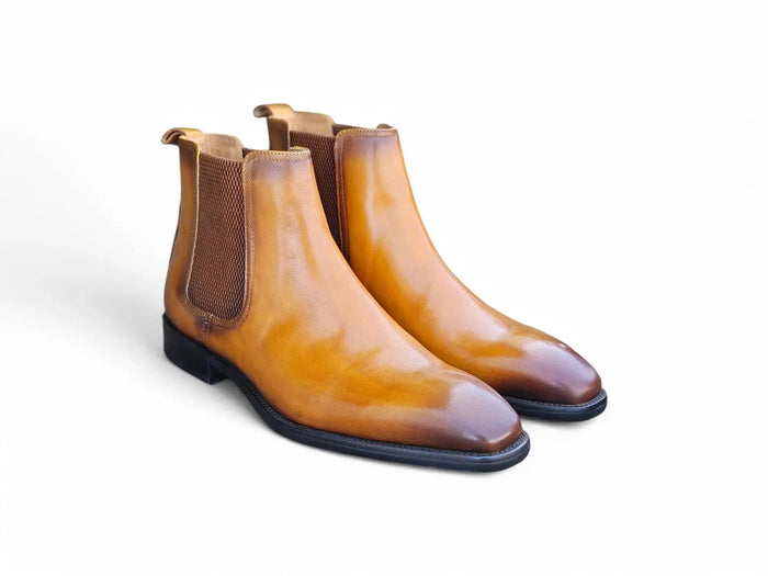 Carrucci Chelsea Boot: Premium Calfskin Leather Ankle Boot