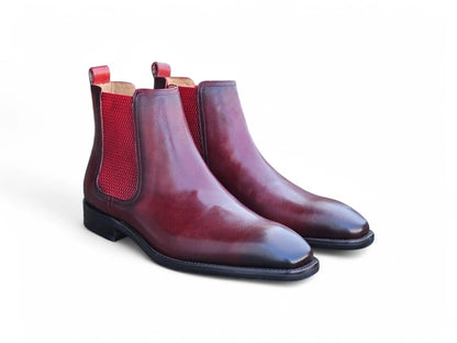 Calfskin Leather Chelsea Boot