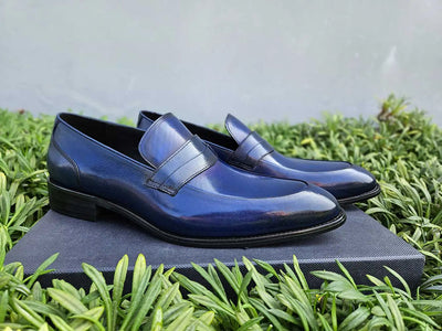 Calfskin Modern Classic Penny Loafer 1 KS479-11NAVY10  - from alligatorwarehouse.com