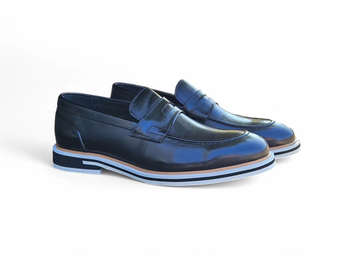 Carrucci Calfskin Penny Loafer