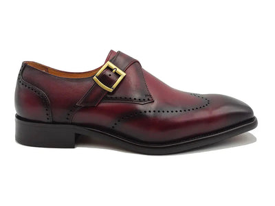 Calfskin Single Monk Loafer 4 KS509-42COGNAC9  - from alligatorwarehouse.com