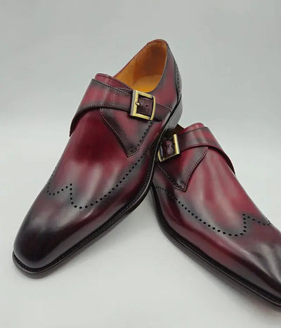 Calfskin Single Monk Loafer 7 KS509-42COGNAC9  - from alligatorwarehouse.com