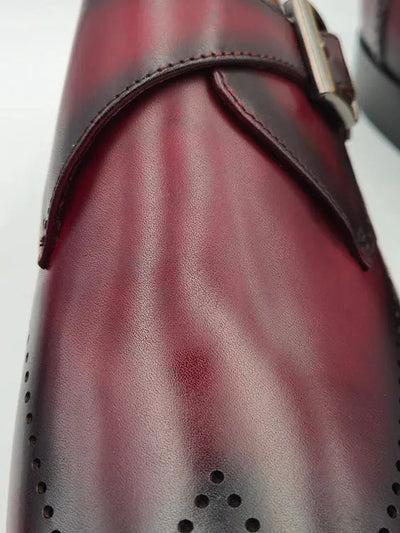 Calfskin Single Monk Loafer 8 KS509-42COGNAC9  - from alligatorwarehouse.com