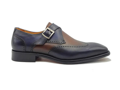 Calfskin Single Monk Loafer 9 KS509-42COGNAC9  - from alligatorwarehouse.com