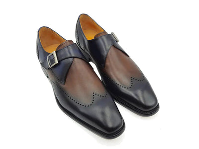 Calfskin Single Monk Loafer 10 KS509-42COGNAC9  - from alligatorwarehouse.com