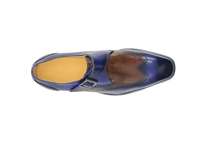 Calfskin Single Monk Loafer 11 KS509-42COGNAC9  - from alligatorwarehouse.com