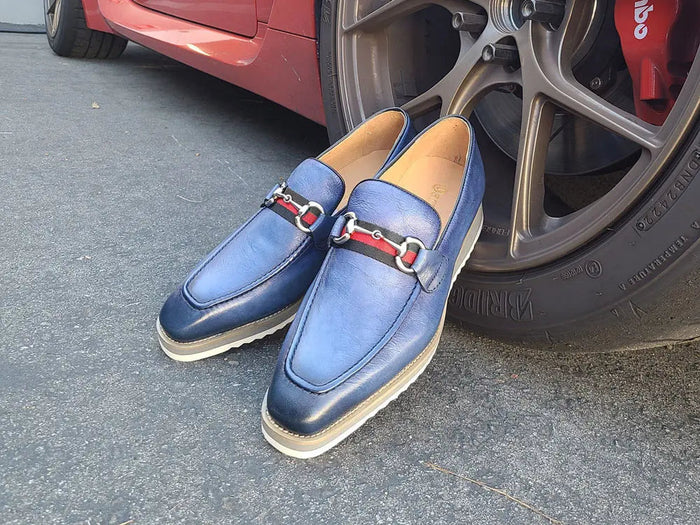 Carrucci Calfskin Slip-On Horsebit Loafer