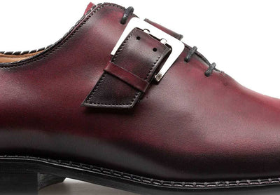 Machado Calfskin Leather Monk-Strap Shoes By Mezlan Made In Spain Brand 4   - from alligatorwarehouse.com