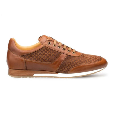 Mezlan Maxim Tan Calfskin & Suede Men’s Sneakers 1   - from alligatorwarehouse.com