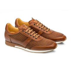 Mezlan Maxim Tan Calfskin & Suede Men’s Sneakers