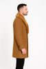 Mens Camel Wool Overcoat with Faux Fur Shawl Collar – Double-Breasted Winter Dress Coat 2   - from alligatorwarehouse.com