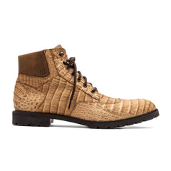 Marco Di Milano Leoni Men's Shoes Oil Orix Genuine Caiman Crocodile Leather Rugged Boots