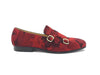 Camo Suede Double Monk Straps Slip-on 2 KS525-17SBURGUNDY75  - from alligatorwarehouse.com