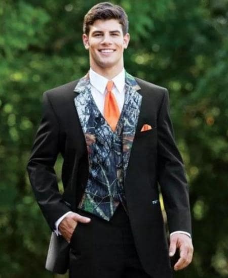 Camo Tuxedo - Notch Lapel Camouflage Tuxedo - Camo Wedding Suit