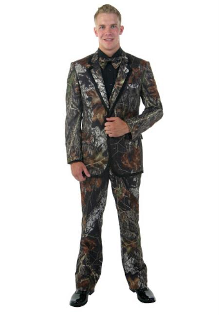 Camo Tuxedo - Notch Lapel Camouflage Tuxedo - Camo Wedding Suit