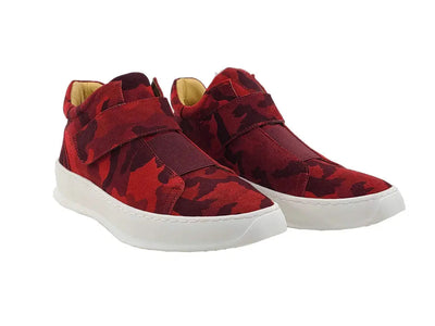Camouflage Printed Suede Sneakers 3 KS671-04SRED75  - from alligatorwarehouse.com