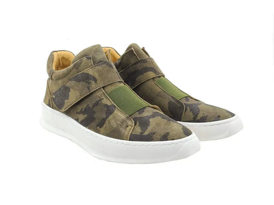 Camouflage Printed Suede Sneakers 8 KS671-04SRED75  - from alligatorwarehouse.com