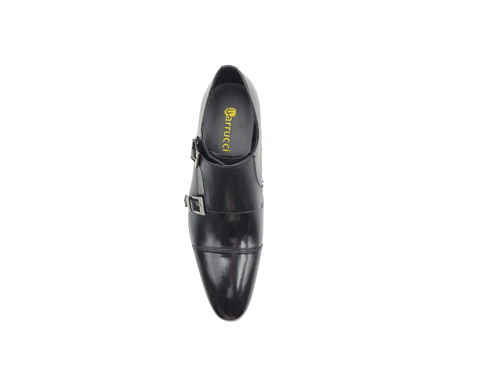 Carrucci Cap Toe Double Monk Strap Shoe