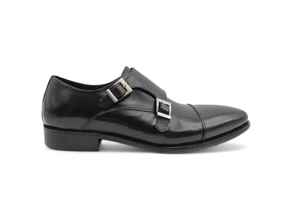 Carrucci Cap Toe Double Monk Strap Shoe