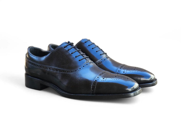 Carrucci Cap Toe Lace-up in Leather Sole