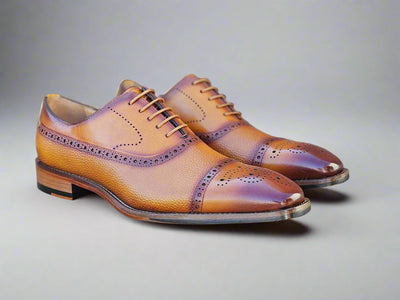 Cap Toe Oxford Leather Sole 1 KL903-06ECOGNAC95  - from alligatorwarehouse.com