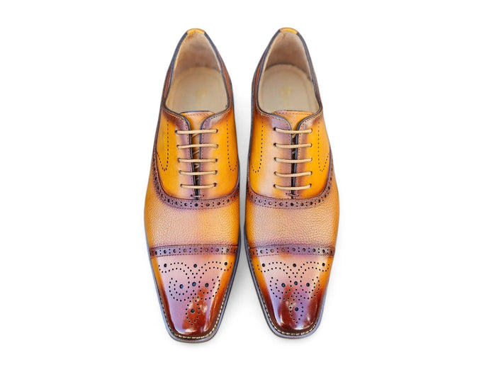 Carrucci Cap Toe Oxford Leather Sole