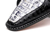 Marco Di Milano Caribe Men's Shoes Newspaper & Black Exotic Hornback Crocodile Skin Derby Oxfords 5 CARIBE_CAIMAN FUSCUS_NEWSPAPER/BLACK_8.5  - from alligatorwarehouse.com