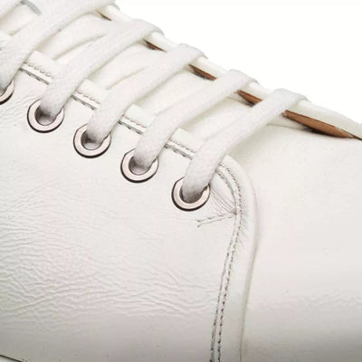 Mezlan Cartuja Sport Oxford White Shiny Calf Sneakers 2   - from alligatorwarehouse.com