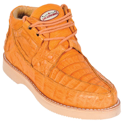Los Altos Casual Buttercup - Yellow Gold Full Caiman Skin Sneakers 1   - from alligatorwarehouse.com