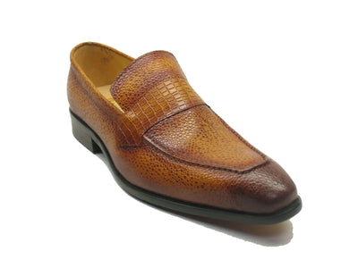Caviar Calfskin Penny Loafer 1 KS478-114ECOGNAC75  - from alligatorwarehouse.com