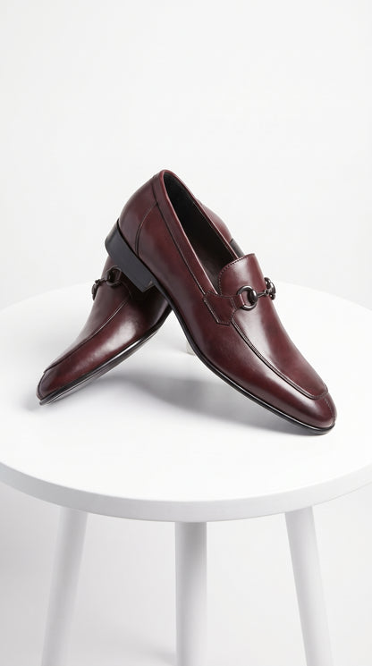 Lombardy Men’s Calf Leather Bit Loafers – Luxury Slip-On Dress Shoes