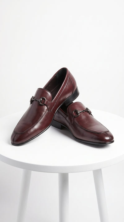 Lombardy Men’s Calf Leather Bit Loafers – Luxury Slip-On Dress Shoes