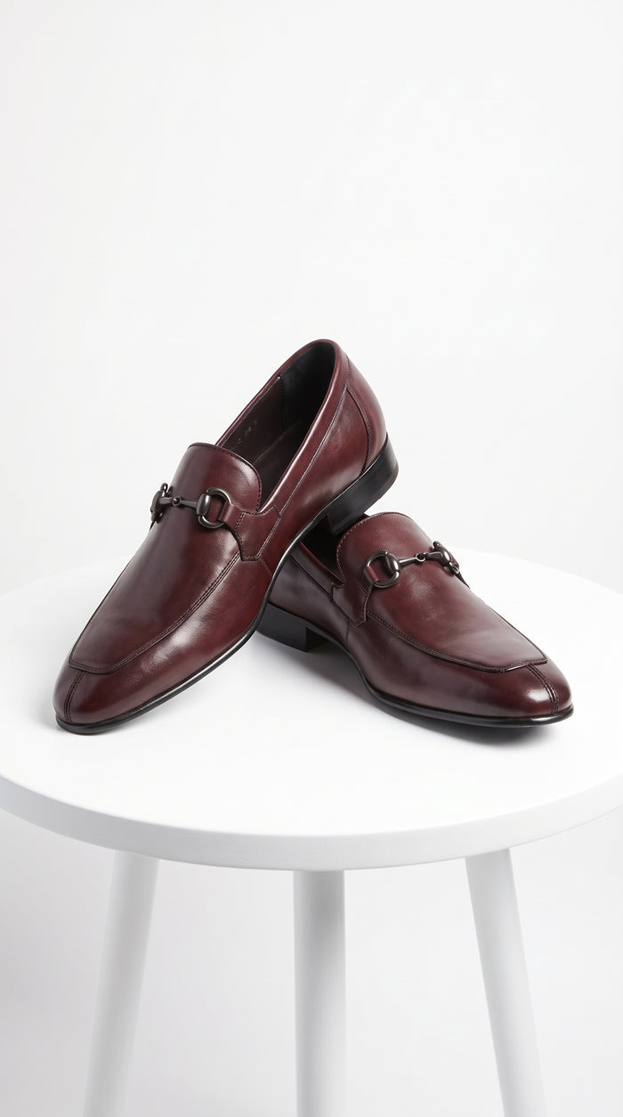Lombardy Men’s Calf Leather Bit Loafers – Luxury Slip-On Dress Shoes