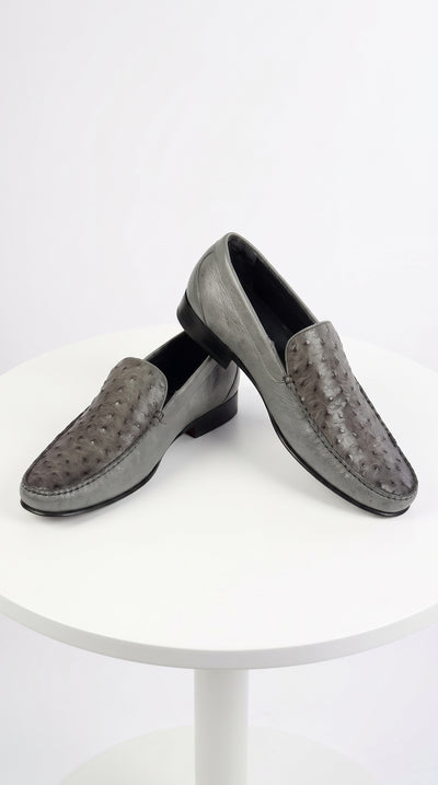 Lombardy Men's Caiman Belly & Calfskin Lombardy Men’s Caiman Belly & Calfskin Loafers – Exotic Leather Slip-On Dress Shoes