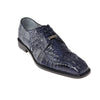 Men's Belvedere Chapo Hornback Caiman Crocodile Dress Shoe in Navy 3 MEN 1465 NAVY-M-09  - from alligatorwarehouse.com