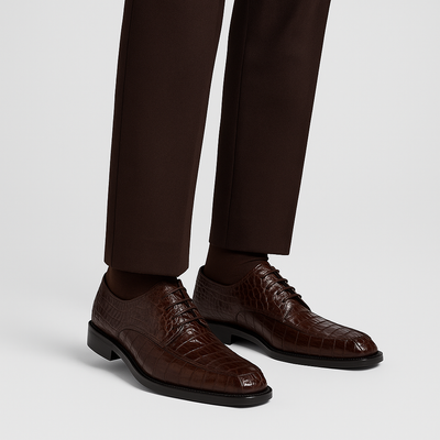 Belvedere Chapo Brown Alligator Luxury Shoe