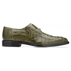 Belvedere Chapo Olive All-Over Genuine Hornback Crocodile Shoes