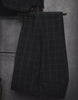 Mens Two Button Peak Lapel Plaid Pattern Suit Charcoal ~ White 5   - from alligatorwarehouse.com