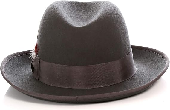 Premium Godfather Hat - Homburg Hat - Men's Homburg  Charcoal