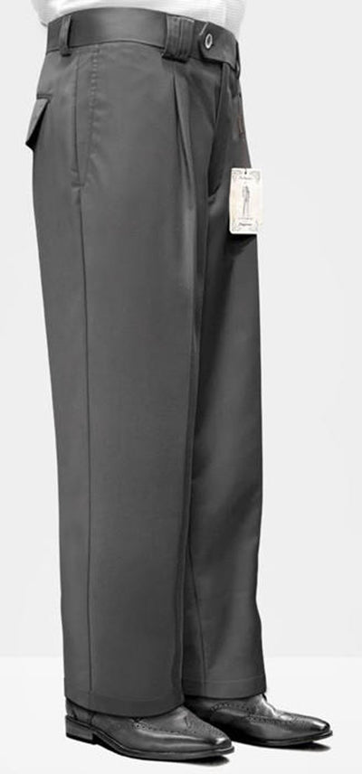 Statement Mens Charcoal Grey Wool Wide Leg Pants 1   - from alligatorwarehouse.com