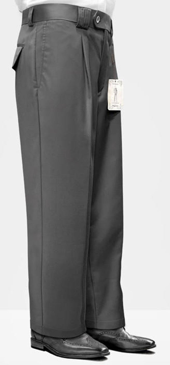 Statement Mens Charcoal Grey Wool Wide Leg Pants