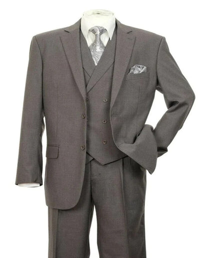 Pleated?ÿDress?ÿMen?ÿSuits - Mens 2 button Pleated Pant Double Breasted Charcoal Grey Suit 1   - from alligatorwarehouse.com