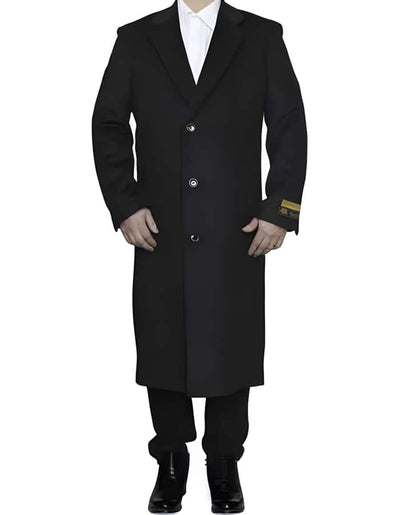 3 Button Full Length Wool Dress Ankle length Dark Charcoal Top Coat/Overcoat 1   - from alligatorwarehouse.com