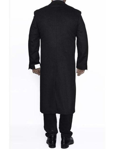 3 Button Full Length Wool Dress Ankle length Dark Charcoal Top Coat/Overcoat 2   - from alligatorwarehouse.com