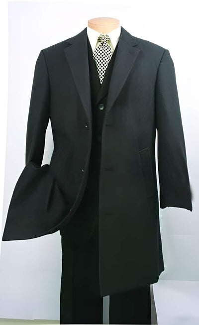 Dark Charcoal Masculine color Ankle length Fully Lined Overcoat Blend men's Car Coat - Mid length Wool Coat 1   - from alligatorwarehouse.com