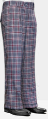 Statement Mens Charcoal Plaid Wool Wide Leg Pants